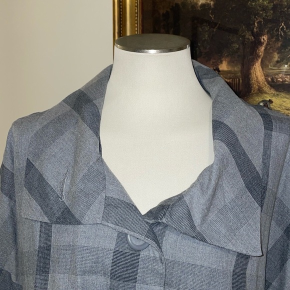 a.n.a A New Approach button down 3/4 sleeve jacket.  Size XL.  100% Cotton - Picture 8 of 12